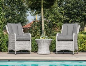 Ascot Bistro Set in Grey