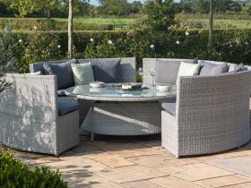 Ascot Round Sofa Dining Set with Rising Table