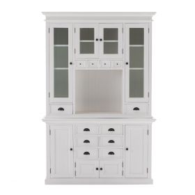 Halifax Coastal Kitchen Hutch Unit in Brilliant White