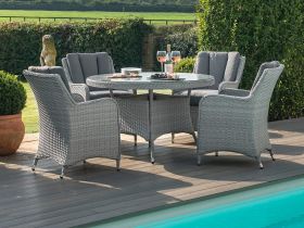 Ascot 4 Seat Round Dining Set