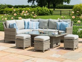 Oxford Corner Dining Set with Ice Bucket & Rising Table