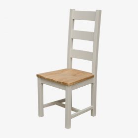 Painted Deluxe Ladder Back Chair in Solid Oak