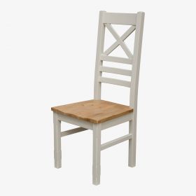 Painted Deluxe Solid Oak Cross Back Dining Chair