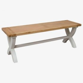 Painted Deluxe Solid Oak X Bench