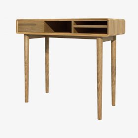 Scandic Small Computer Desk in Oak