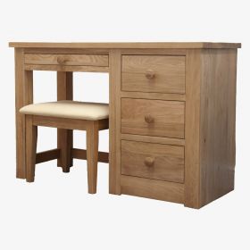 Torino Dressing Table and Stool in Solid Oak