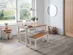 Julian Bowen Coxmoor Rectangular Dining Table in Ivory & Oak