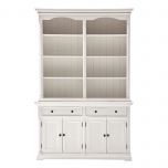 Provence French Country Hutch Cabinet in Brilliant White