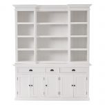 Halifax Coastal Kitchen Hutch Cabinet in Brilliant White