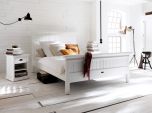 Halifax Coastal Queen Size Bed in Brilliant White