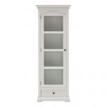 Provence French Country Glass Cabinet in Brilliant White