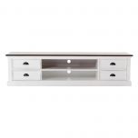 Halifax Accent Coastal TV Unit in White & Brown