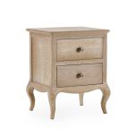 Julian Bowen Camille 2 Drawer Bedside in Limed Oak