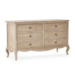 Julian Bowen Camille 6 Drawer Wide Chest in Limed Oak