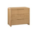 Julian Bowen Curve 3 Drawer Chest in Oak