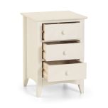 Julian Bowen Cameo 3 Drawer Bedside in Stone White