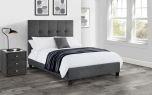 Julian Bowen Sorrento Bed in Slate Linen - Multiple Sizes