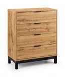 Julian Bowen Bali 4 Drawer Chest in Oak