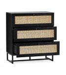 Julian Bowen Padstow 3 Drawer Chest in Black