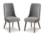 Julian Bowen Huxley Chenille Dining Chairs - Set of 2