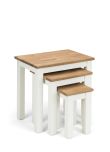 Julian Bowen Coxmoor Nest Of 3 Tables in Ivory & Oak