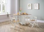 Julian Bowen Savoy Dining Set in White & Light Oak