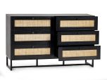 Julian Bowen Padstow 6 Drawer Chest in Black