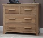 Opus 2+2 Chest of Drawers in Solid Oak