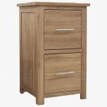 Opus Two Drawer Filing Cabinet in Solid Oak