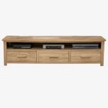 Opus Wide Plasma TV Unit in Solid Oak