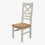 Painted Deluxe Solid Oak Cross Back Dining Chair