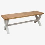 Painted Deluxe Solid Oak X Bench