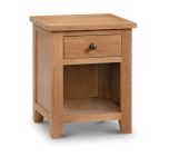 Julian Bowen Marlborough 1 Drawer Bedside in Oak