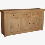 Bordeaux 3 Door 3 Drawer Sideboard in Solid Oak