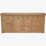 Bordeaux 4 Door 4 Drawer Sideboard in Solid Oak