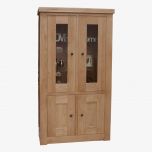 Bordeaux Glass Cabinet in Solid Oak