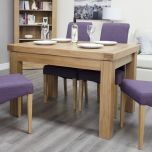 Bordeaux 1 Leaf Small Extending Table in Solid Oak