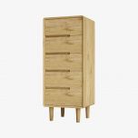 Scandic Solid Oak 5 Drawer Chest