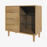 Scandic Solid Oak Small Glazed Chest