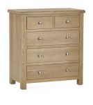 Julian Bowen Memphis 3+2 Chest in Limed Oak