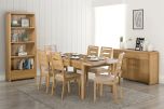 Julian Bowen Curve Extendable Dining Table in Oak