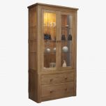 Torino Solid Oak Glass Display Unit