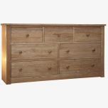 Torino Solid Oak Deep/Wide 7 Drawer Chest