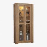 Trend Solid Oak Glass Display Cabinet