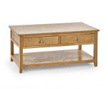 Julian Bowen Mallory Coffee Table with 2 Drawers in Oak