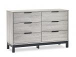 Julian Bowen Bali 6 Drawer Wide Chest in Grey Oak