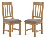 Julian Bowen Set of 2 Mallory Dining Chairs in Oak