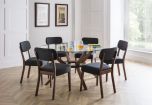 Julian Bowen Chelsea Large Glass Dining Table in Solid Beech