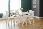 Julian Bowen Stanmore Extending Dining Table in Ivory