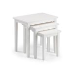 Julian Bowen Cleo Nest of Tables in Pure White 